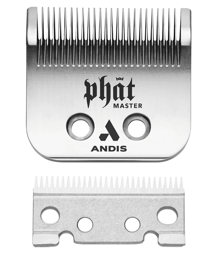 Andis Phat Master Replacement Blade – blade with Andis logo angle view