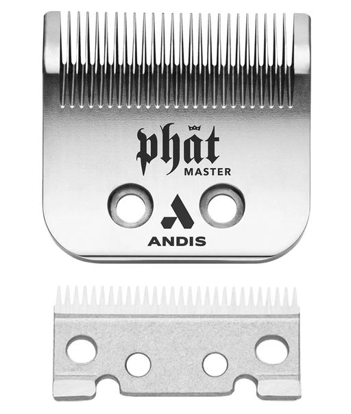 Andis Phat Master Replacement Blade – blade with Andis logo angle view