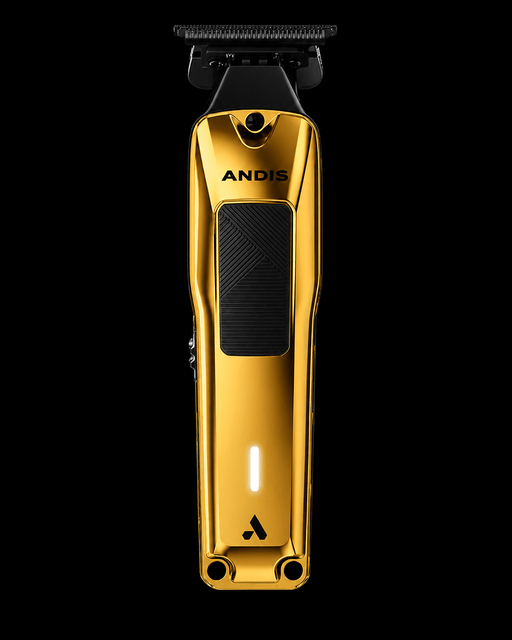 Andis Phenom Brushless Motor Trimmer – gold cordless professional trimmer front view