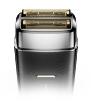Andis ProFoil Plus II Shaver – dual gold titanium foil head close-up detail