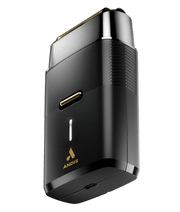 Andis ProFoil Plus II Shaver – angled view black and gold cordless foil shaver