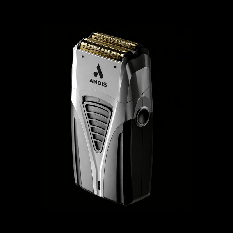 Andis electric shaver on a black background