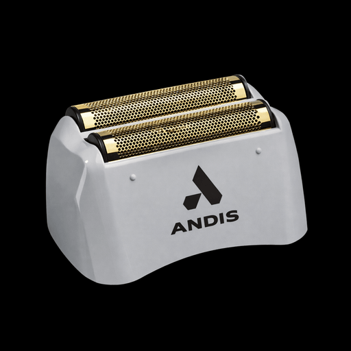 Andis ProFoil Replacement Foil & Cutter Assembly – gold foil shaver head angle view