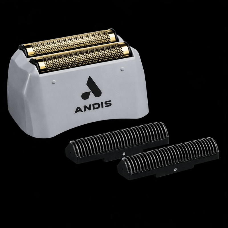 Andis ProFoil Replacement Foil & Cutter Assembly – grey gold shaver head with two foil bars