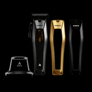 Andis RECON Clipper – full kit with accessories on black background