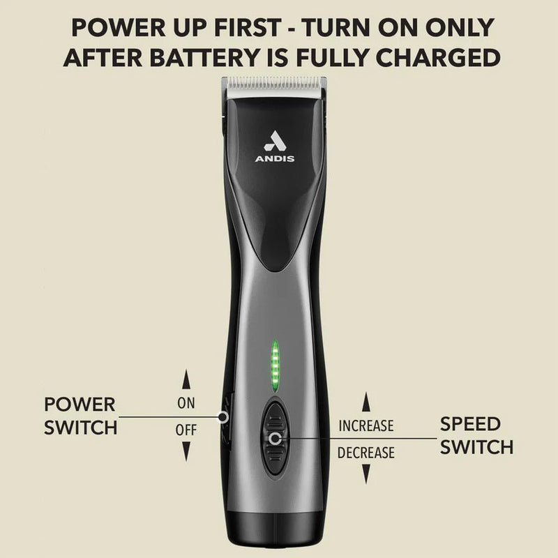 Andis Supra ZR II Clipper – power and speed switch detail view