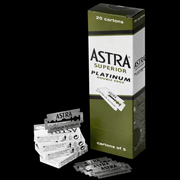 Astra Superior Platinum Double Edge Razor Blades – 20 carton box with individual packs and loose blades