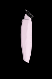 White electronic device with a black component on a white background