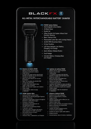 BaBylissPRO FXONE BLACKFX All-Metal Interchangeable-Battery Shaver FX79FSMB