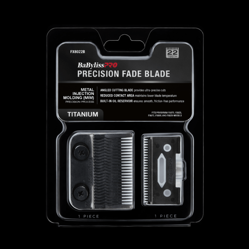 BaBylissPRO Black Titanium MIM Precision Fade Blade FX8022B installed