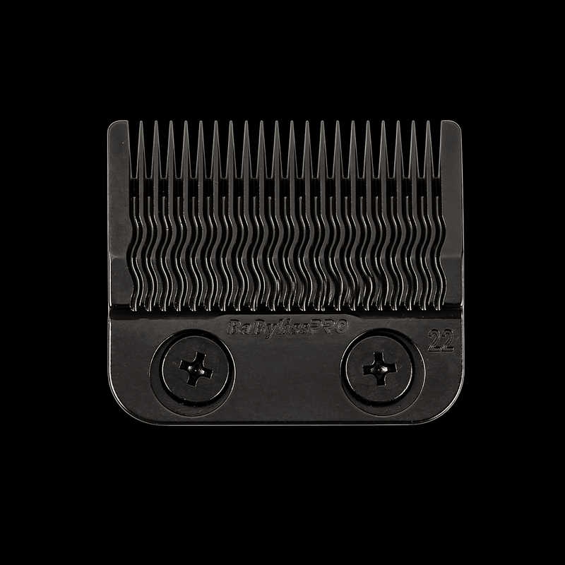 BaBylissPRO Black Titanium MIM Precision Fade Blade FX8022B front view