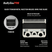 BaBylissPRO Black Titanium MIM Precision Fade Blade FX8022B packaging