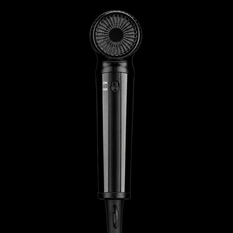 BaBylissPRO BNTC9200MB Matte Black dryer - rear air intake mesh grille vertical view