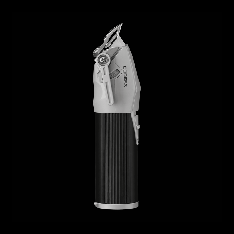 BaByliss PRO COREFX Clipper FX86 - side profile view showing COREFX branding and 5-position taper lever