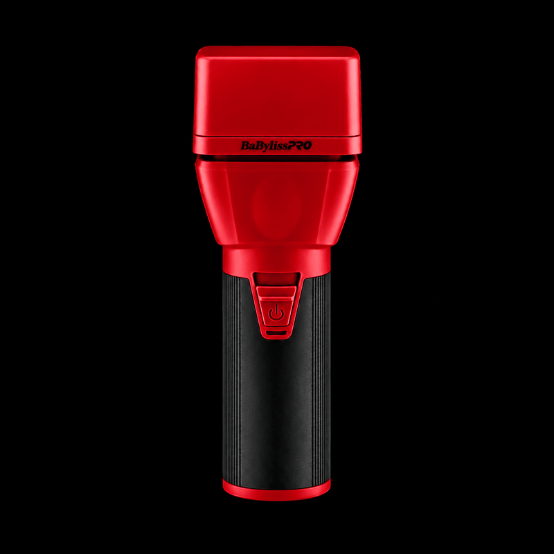 BaByliss PRO COREFX Limited Edition Double-Foil Shaver Red FX75FS2RD - front view with magnetic shaver cap on