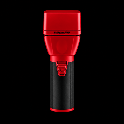 BaByliss PRO COREFX Limited Edition Double-Foil Shaver Red FX75FS2RD - front view with magnetic shaver cap on