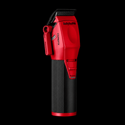 BaByliss PRO COREFX Limited Edition Clipper Red FX86RD - angled side view showing COREFX branding and 5-position taper lever