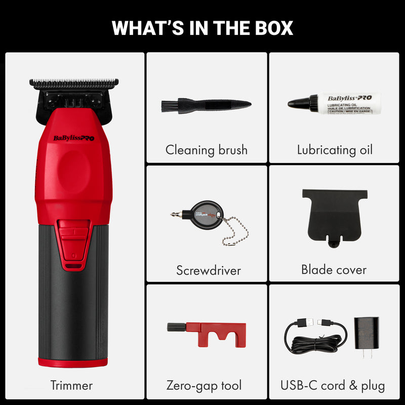 BaByliss PRO COREFX Limited Edition Trimmer - Red