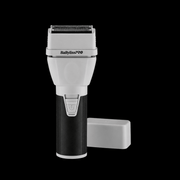 BaBylissPRO COREFX foil shaver front view with cap off showing foils