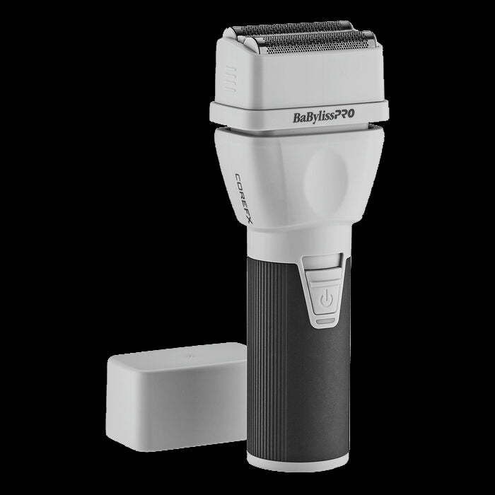 BaBylissPRO COREFX foil shaver front view with titanium double foils