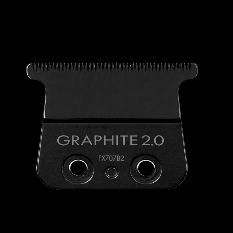 BaBylissPRO Deep Tooth T-Blade FX707B2 Graphite 2.0 – replacement trimmer blade front view on black background