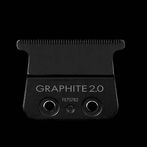 BaBylissPRO Deep Tooth T-Blade FX707B2 Graphite 2.0 – replacement trimmer blade front view on black background