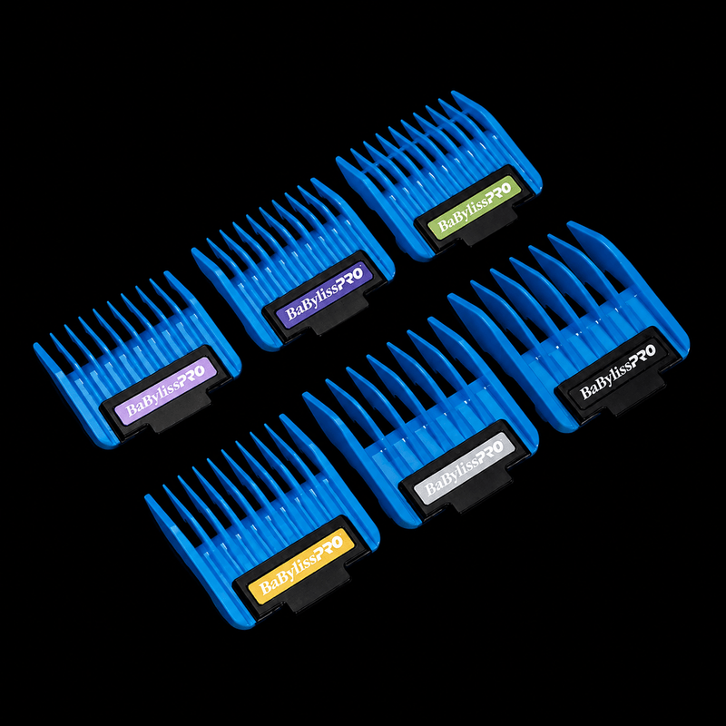 BaBylissPRO FX95C Dual Coil Clipper magnetic guard comb set in blue
