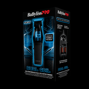 BaBylissPRO FX95T Dual Coil cordless trimmer retail packaging with high performance linear motor branding