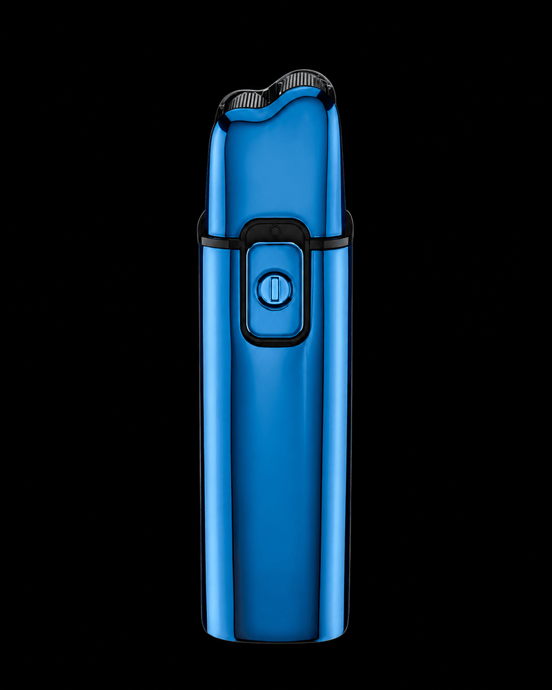 BaBylissPRO FOILFX02 Blue Double Foil Shaver – angle view cordless metal double-foil shaver