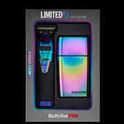 BaBylissPRO hair cutting set in a limited edition packaging on a black background