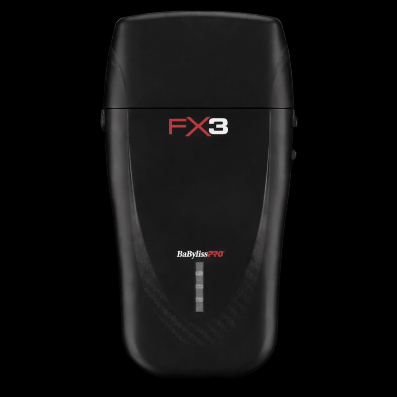 BaBylissPRO FX3 Professional Foil Shaver Black – top view with foil heads open