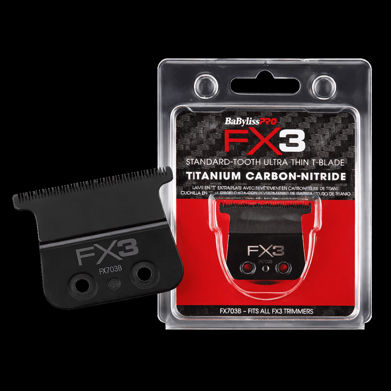 BabylissPRO FX3 titanium carbon nitride T blade FX703B retail packaging fits all FX3 trimmers
