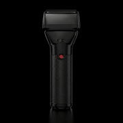 BaBylissPRO FXONE BLACKFX All-Metal Interchangeable-Battery Shaver FX79FSMB – complete kit on black background