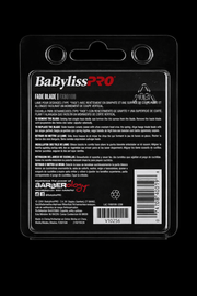 BaBylissPRO FX8010B fade blade replacement packaging back with instructions and barcode