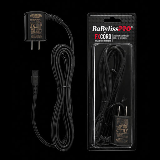BaBylissPRO FXCORD replacement power cord for FX870 FX825 FX787 trimmers and clippers with packaging