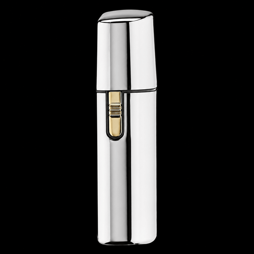 Side view of the silver BaBylissPRO FXFS1 shaver with protective cover and gold switch