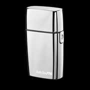 Side profile of the BaBylissPRO #FXFS2 silver metal housing and ergonomic power switch.