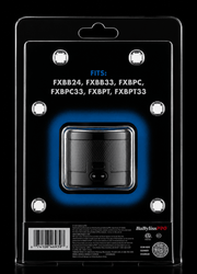 Back view of a hair dryer packaging with product details and brand logo.