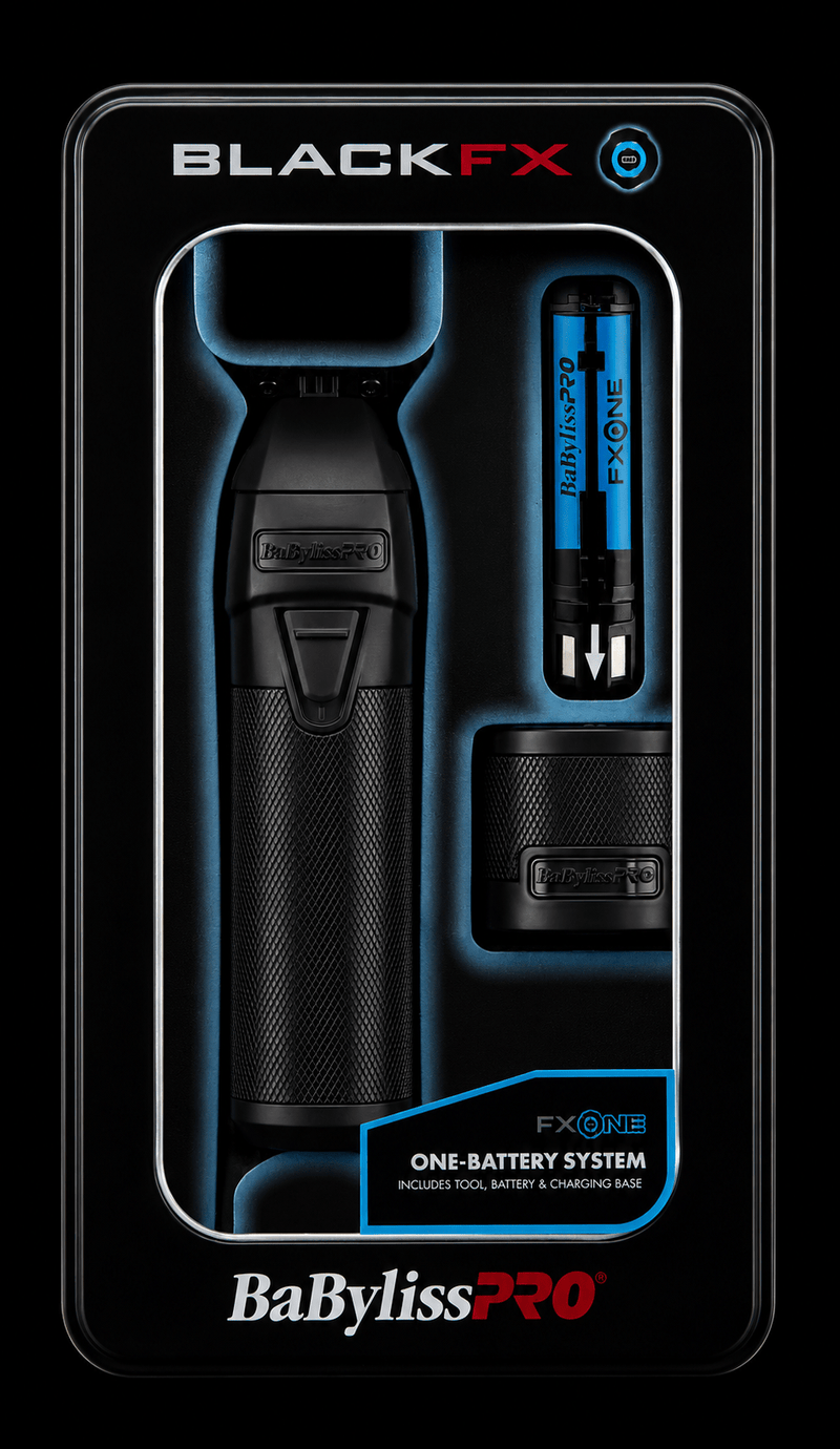 BaBylissPRO FXONE SkeletonFX Black Trimmer – complete kit with packaging and charging base