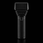 BaBylissPRO FXONE BLACKFX All-Metal Interchangeable-Battery Shaver FX79FSMB – accessories view on black background