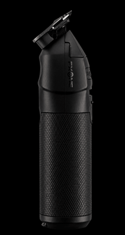 BaBylissPRO FXONE SkeletonFX Black Trimmer – side profile with textured grip on black background