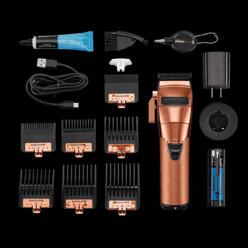 BaBylissPRO FXONE clipper kit includes guards battery charger and tools