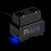 BaBylissPRO FXONE dual battery charging base for FXONE and SNAPFX batteries on a black background