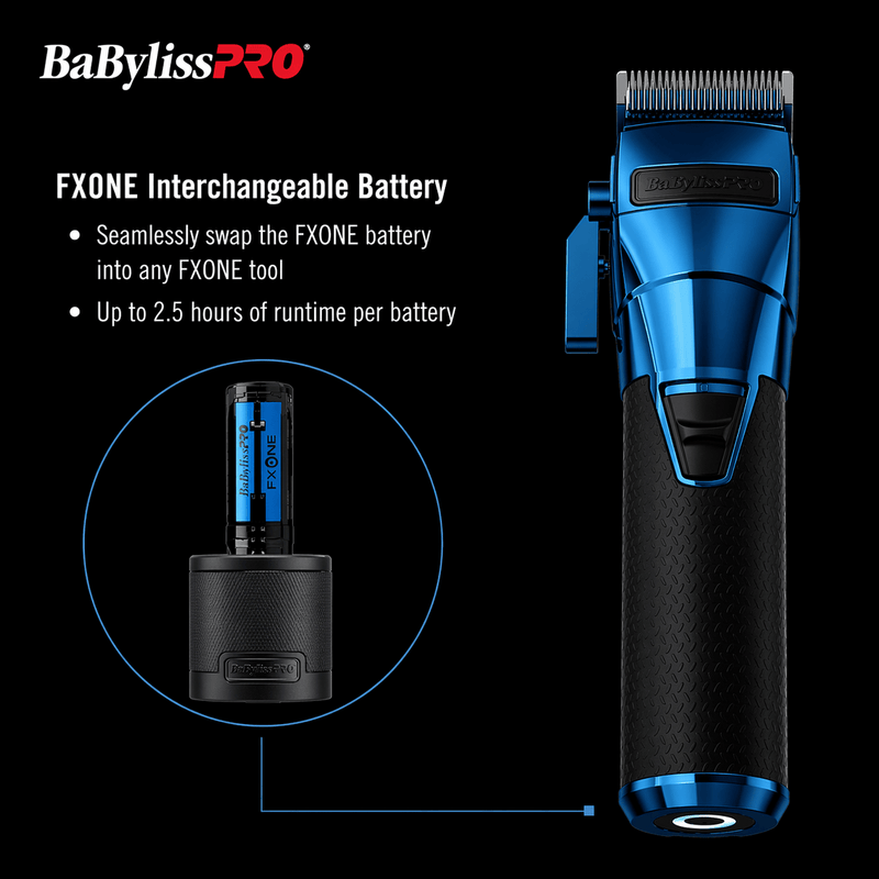 BaBylissPRO FXONE interchangeable battery system BlueFX clipper runtime battery