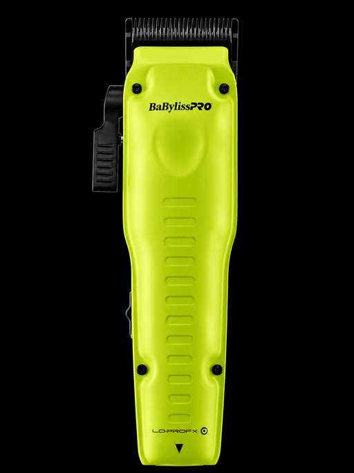 Yellow hair clipper with 'BaBylissPro' branding on a black background