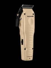 BaBylissPRO FXONE Lo-ProFX Sand Clipper Limited Edition FX829SDLT – angled view with accessories