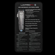 BaBylissPRO FXONE LO-PROFX Clipper FX829 features and specifications display