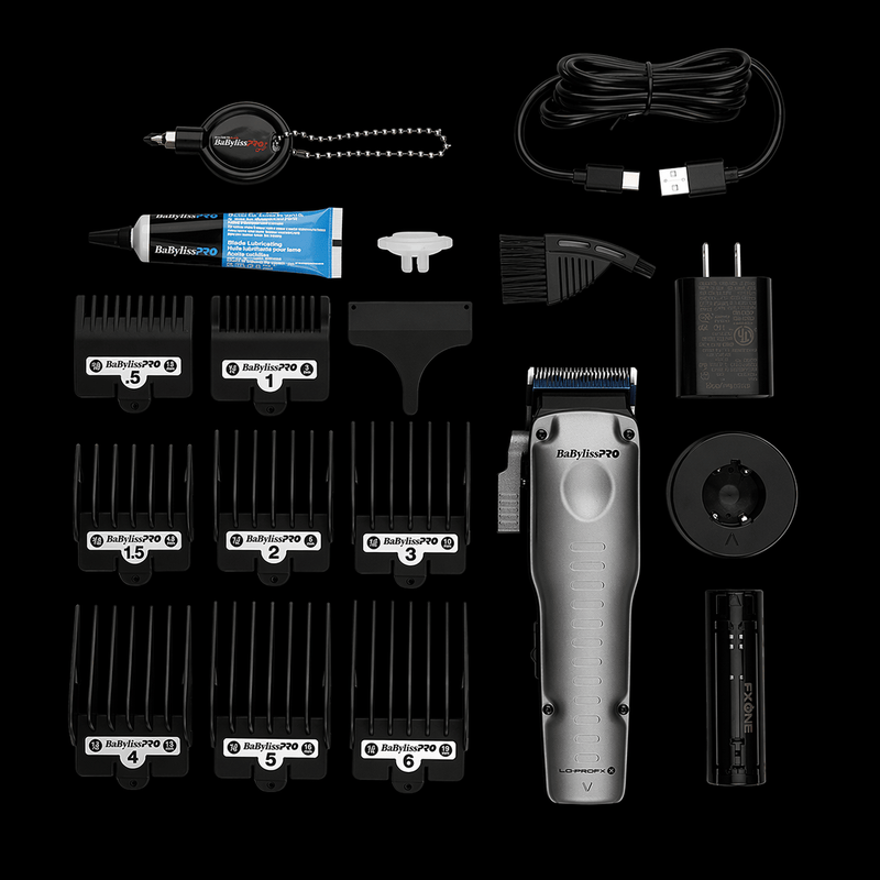 BaBylissPRO FXONE LO-PROFX Clipper FX829 full kit with guards battery and accessories