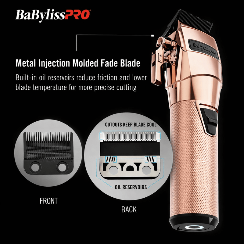 BaBylissPRO FXONE clipper MIM fade blade with oil reservoir for smooth cutting