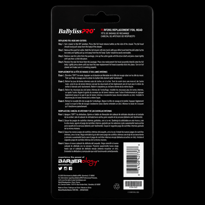 BaBylissPRO FXRF2RG rose gold replacement foil and cutter for FoilFX02 shaver product view